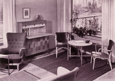 Living-room furniture by Carl-Axel Acking, made by A.B. Svenska Mobelfabrikerna by Unbekannt