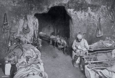 Living Quarters in a French Cave, World War I by Unbekannt