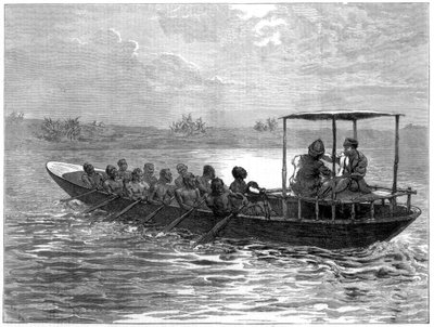 Livingstone and Stanley going from Ujiji to the Rusizi River by Unbekannt
