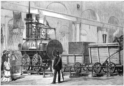 Locomotion, the First Steam Locomotive, at the Railway Jubilee, Darlington, Durham, 19th Century by Unbekannt