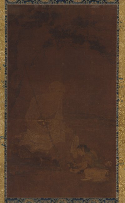 Lohan Seated, an Attendant Kneeling Before Him, Yuan or Ming Dynasty, 1279-1644 by Unbekannt