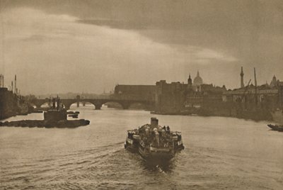 London-On-Sea: The Daily Excursion Boat Heads Into The Sunset On Its Return From Margate, c1935 by Unbekannt