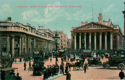 London, Bank of England and Royal Exchange by Unbekannt