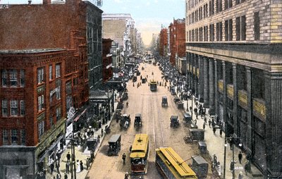 Looking east along Market Street from City Hall, Philadelphia, Pennsylvania, USA by Unbekannt