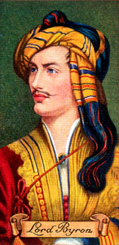 Lord Byron, taken from a series of cigarette cards, 1935 by Unbekannt