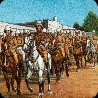 Lord Roberts entering Pretoria, Boer War, South Africa, 1900 1925 by Unbekannt