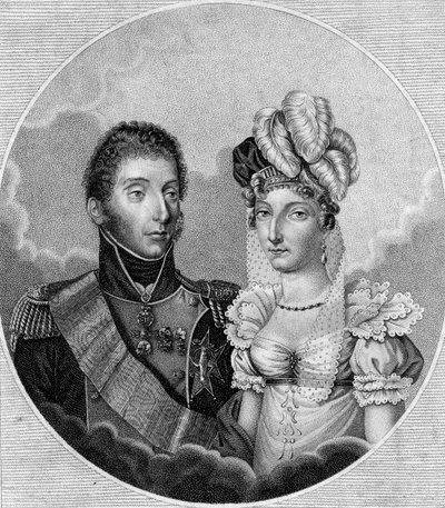 Louis-Antoine, Duke of Angouleme and Princess Marie-Therese Charlotte, 1799 by Unbekannt
