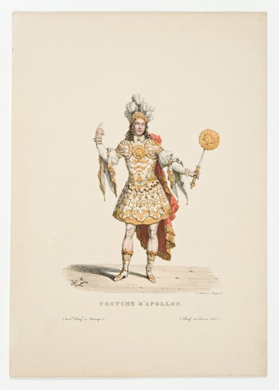 Louis XIV as Apollo in the ballet Noces de Thétis et Pélée in 1654 by Unbekannt