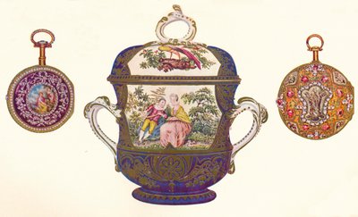 Louis XVI. Gold Repeater, c.1770, Old Chelsea Porcelain Porringer and Cover, c.1710, 1903 by Unbekannt