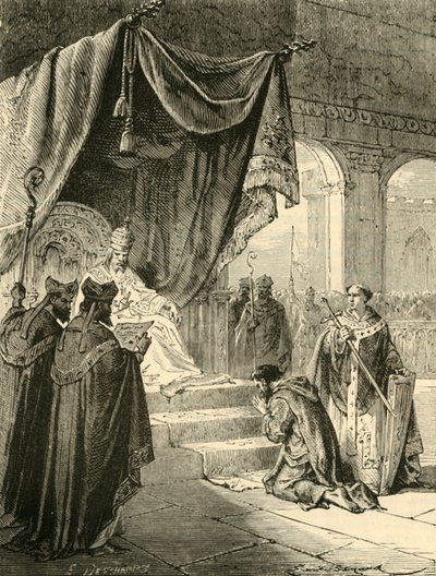Louis the Pious Doing Penance for Treatment of his Nephew, Bernard by Unbekannt