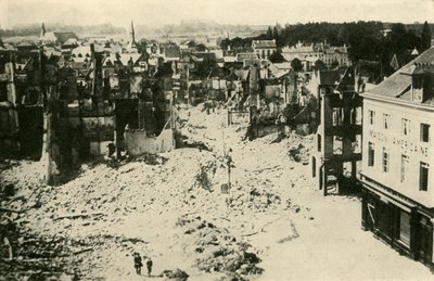 Louvain after the German Bombardment: one portion of the devastated town by Unbekannt