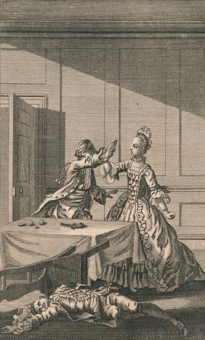 Lucy Attempting to Shoot Herself, After Killing Mr. Wimple, 18th Century by Unbekannt