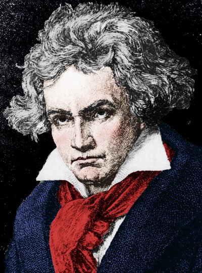 Ludwig van Beethoven 1770-1827, German composer and pianist, 19th century by Unbekannt