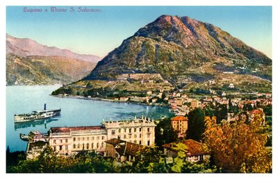 Lugano and Monte San Salvatore, Switzerland by Unbekannt