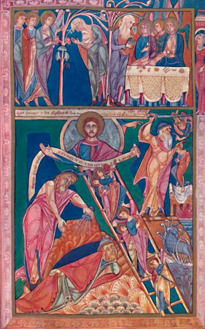MS. Illumination Showing the Vision of Jacob by Unbekannt