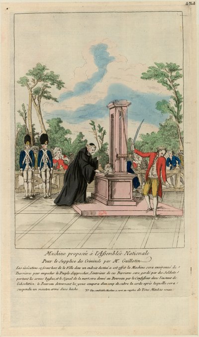 Machine Proposed to the National Assembly for the Execution of Criminals by Mr. Guillotin by Unbekannt