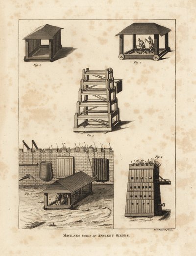 Machines used in ancient sieges by Unbekannt