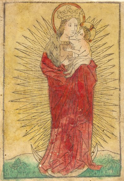 Madonna and Child in a Glory Standing on a Crescent Moon, 1450-1460 by Unbekannt
