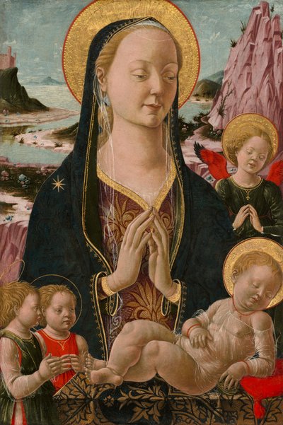 Madonna and Child with Angels by Unbekannt