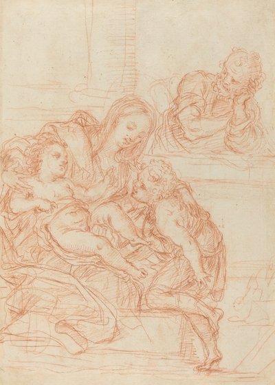 Madonna and Child with Saints John and Joseph by Unbekannt