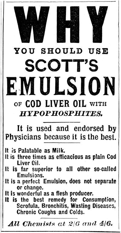 Magazine Advertisement for Scotts Emulsion of Cod Liver Oil by Unbekannt