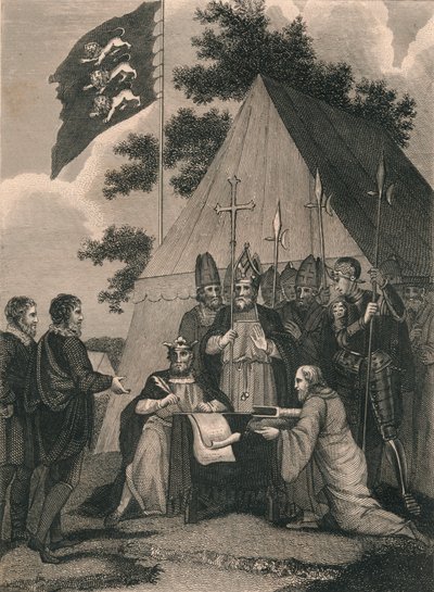 Magna Carta Signed by King John, 1215, c19th century by Unbekannt