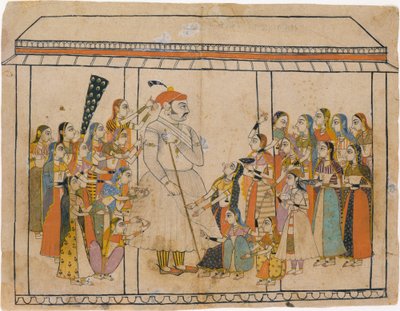 Maharaja Raj Singh Adored by His Ladies by Unbekannt