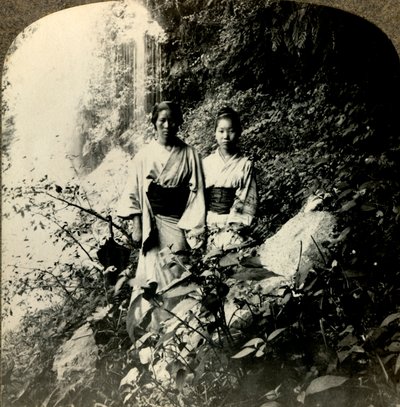 Maidens of the Land of the Rising Sun, beneath the Kogijoku waterfalls by Unbekannt