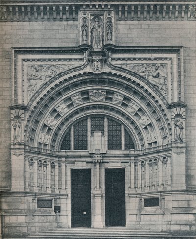 Main Entrance, Victoria and Albert Museum, with Sculpture by Alfred Drury, c1909 by Unbekannt