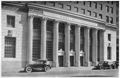 Main Entrance to the Bank of Italy, Los Angeles, California, 1924 by Unbekannt