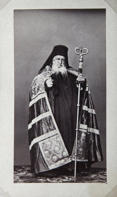 Makarios, Archbishop of the St Panteleimon Monastery on Mount Athos, Greece by Unbekannt
