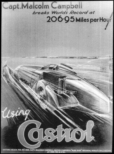 Malcolm Campbell Breaks World Land Speed Record, 19 February 1928 by Unbekannt