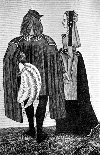 Male and female costume, late 15th-early 16th century by Unbekannt