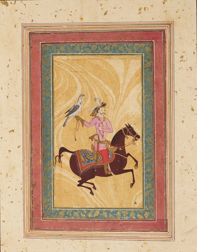 Man on Horse with a Hawk by Unbekannt