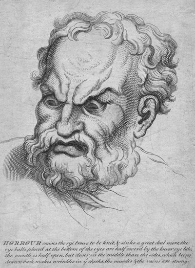 Man with expression of horror, 18th century by Unbekannt
