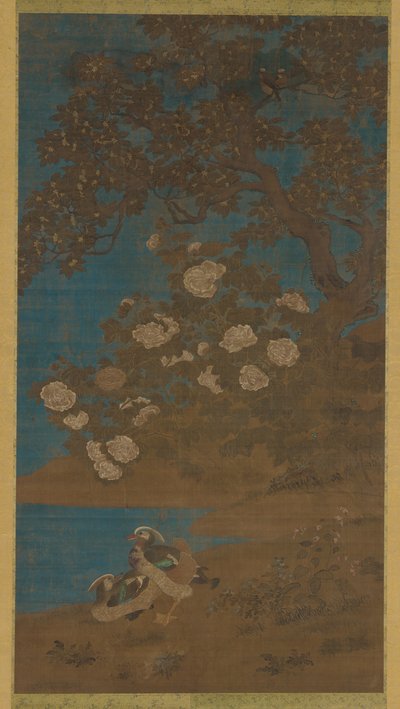 Mandarin Ducks and Flowers, Ming or Qing Dynasty by Unbekannt