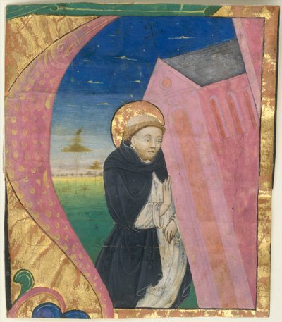 Manuscript Illumination with Saint Dominic Saving the Church of Saint John by Unbekannt