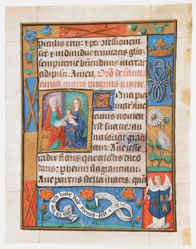 Manuscript Leaf from a Book of Hours, ca. 1500 by Unbekannt
