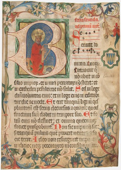 Manuscript Leaf from a Missal, Austrian, late 15th century by Unbekannt