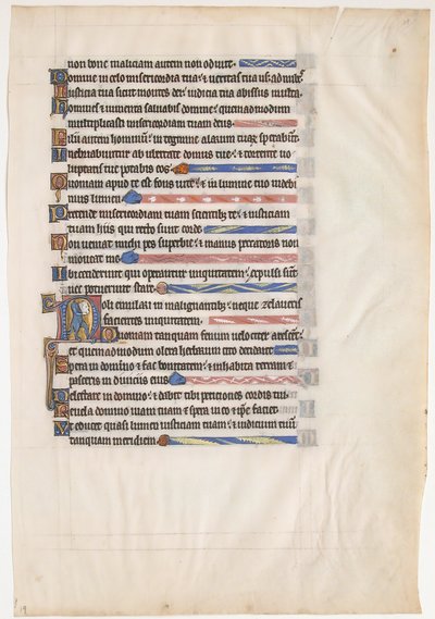 Manuscript Leaf from a Royal Psalter, British, 13th century by Unbekannt
