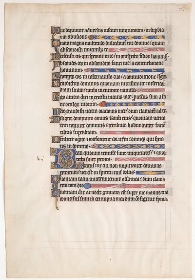 Manuscript Leaf from a Royal Psalter, British by Unbekannt