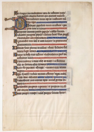 Manuscript Leaf from a Royal Psalter, British, 13th century by Unbekannt