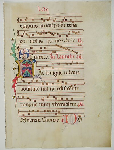 Manuscript Leaf with Initial A, from an Antiphonary by Unbekannt