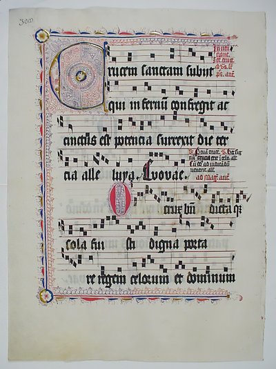 Manuscript Leaf with Initial C, from an Antiphonary, German, Second Quarter 15th Century by Unbekannt