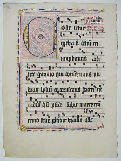 Manuscript Leaf with Initial C, from an Antiphonary, German, Second Quarter 15th Century by Unbekannt