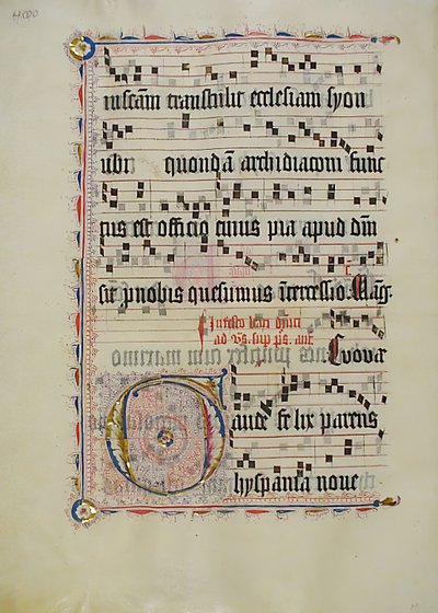 Manuscript Leaf with Initial G, from an Antiphonary by Unbekannt
