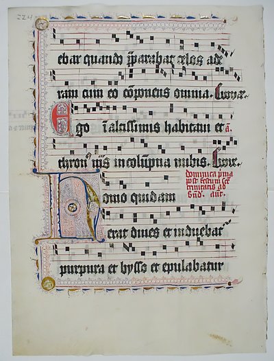 Manuscript Leaf with Initial H, from an Antiphonary, German, second quarter 15th century by Unbekannt