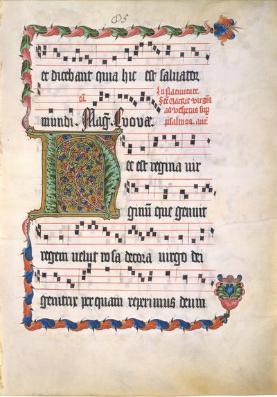 Manuscript Leaf with Initial H, from an Antiphonary by Unbekannt