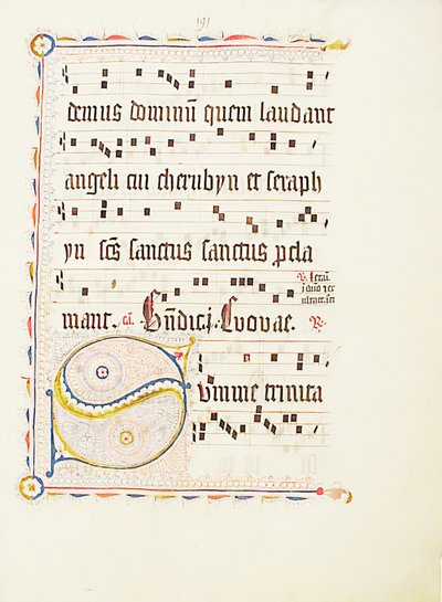 Manuscript Leaf with Initial S, from an Antiphonary, German by Unbekannt