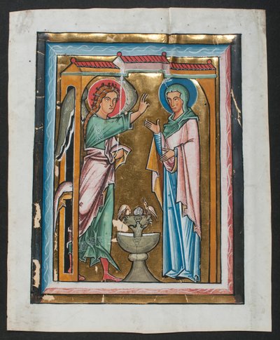 Manuscript Leaf with the Annunciation, from a Psalter, mid-13th century by Unbekannt